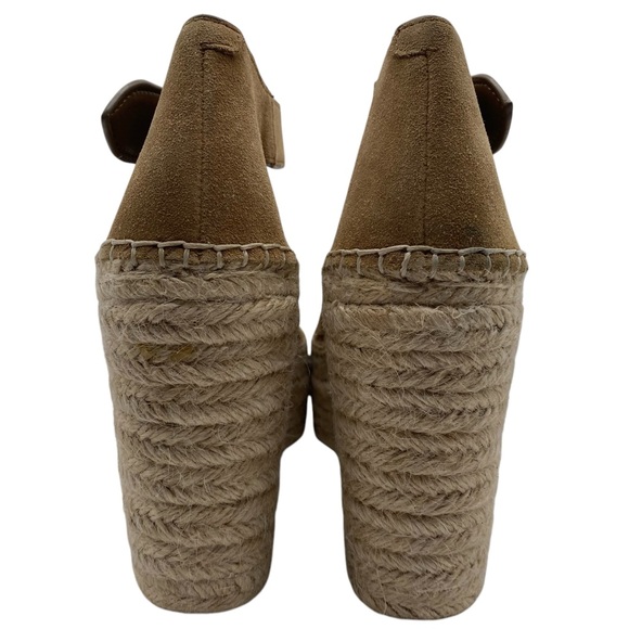 Marc Fisher Womens Shoes Adalla Sandals 10 Brown Wedge Espadrille Wedge Casual - Picture 7 of 13